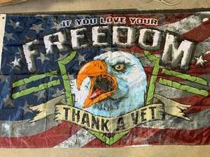 lot 146 image: Thank a Vet 3 x 5 Flag