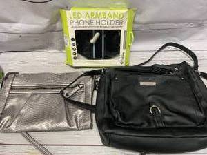 lot 184 image: Armband Phone Holder & 2 Purses