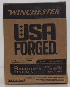 lot 2 image: 150 Winchester 9mm 115gr FMJ Cartridges