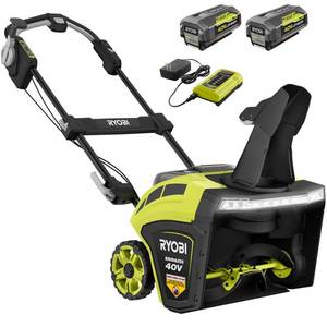 lot 99 image: 21 in. 40-Volt Brushless Cordless Electric Snow Blower with Two 5.0 Ah Batteries and Charger Included- open box not used SEE PICTURES