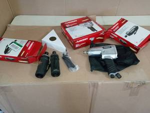lot 10 image: 12 in. 300 ft. lbs. Impact Wrench & 14 in staight die grinder- used & not used SEE PICTURES