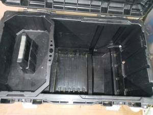 lot 31 image: 37 in. Rolling Tool Box Utility Cart Black by Husky- used- slighlty damaged -SEE PICTURES