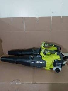 lot 57 image: 160 MPH 520 CFM 25cc Gas Jet Fan Blower by RYOBI- set of 2 - used -SEE PICTURES
