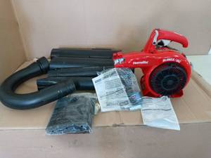 lot 65 image: 150 MPH 400 CFM 26cc Gas Handheld Blower Vacuum by Homelite- slightly used -SEE PICTURES