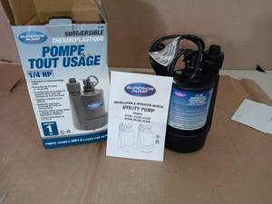 lot 84 image: 14 HP Submersible Thermoplastic Utility Pump by Superior Pump- open box not used -SEE PICTURES