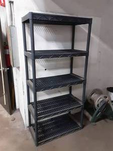 lot 80 image: Plastic Shelf 5-Tier 36x18x72