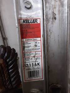 lot 86 image: Keller 16 Ft. Aluminum Extension Ladder