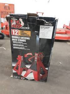 lot 95 image: Big Red 12 Ton Double Locking Jack Stands