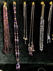 lot 444 image: Misc. Costume Jewelry Lot - A Palette of Cool Tones to Warm Tones