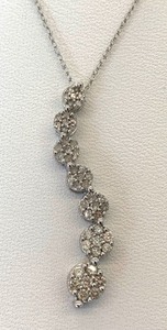 lot 15 image: Stunning 49 Diamond Pendant (.5 TCW)  on 10K White Gold Chain, Original Tag
