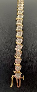 lot 22 image: Diamond Tennis Bracelet (1.0 CTTW) in 10K Yellow Gold, 7 Long, Original Tag