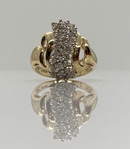 lot 76 image: 10K Yellow Gold Ring w30 (Assumed) Diamonds, Size 7-14