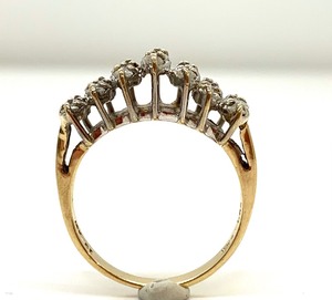 lot 109 image: 10K Gold Pyramid Ring w21 (Assumed) Diamonds, Size 7-12