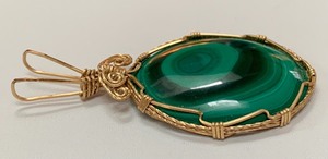lot 133 image: Large Malachite Pendant