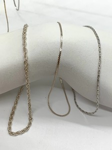 lot 161 image: Five Assorted Fine Sterling Silver Necklace Chains and Three SS Bracelets