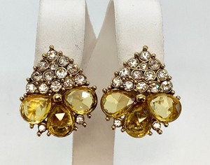 lot 242 image: Vintage Monet Jewelry - 3 Pair Clip-On Earrings and 1 Long Flower Brooch