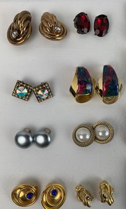 lot 287 image: Assorted Clip-On Earring Pairs - Group B - 32 Pairs