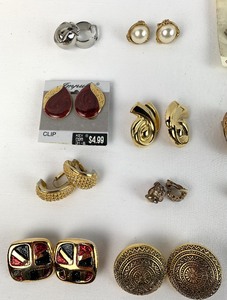 lot 288 image: Assorted Clip-On Earring Pairs - Group C - 32 Pairs