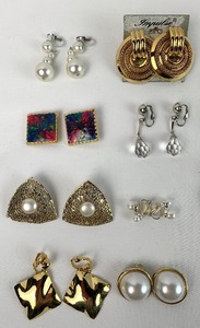 lot 289 image: Assorted Clip-On Earring Pairs - Group D - 32 Pairs