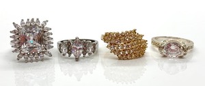 lot 316 image: Fashion Rings, Size 7-14, Group B - 4 Rings