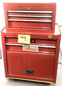 lot 209 image: Red Tool Rolling Cabinet