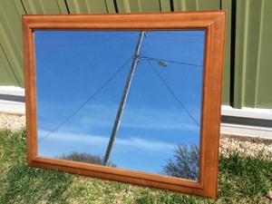 lot 277 image: Wall Wood Mirror