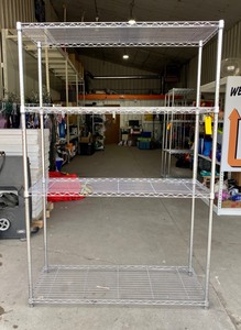 lot 111B image: 4 Shelf Wire Storage Shelving Unit