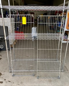 lot 111E image: Wire Shelving (2 pieces)