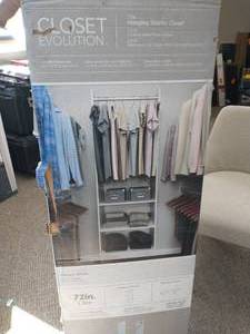 lot 1 image: Hanging Starter 25 in. W White Wood Closet Tower System