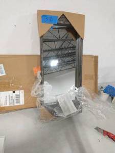 lot 32 image: Medium Rectangle Natural Contemporary Mirror (27.5 in. H x 12 in. W)