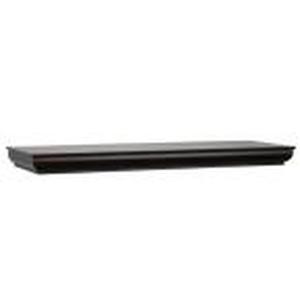 lot 4 image: 2 8 in. D x 24 in. L x 1-34 in. H Espresso Floating Shelf
