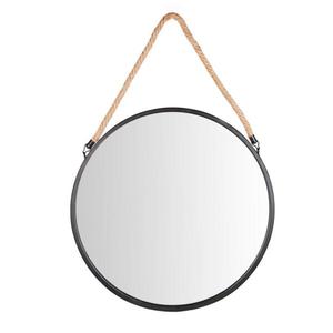 lot 31 image: Medium Round Black Contemporary Mirror (30.5 in. H x 20.13 in. W)