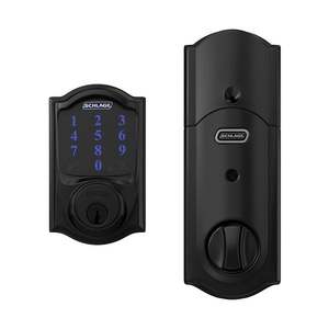 lot 33 image: SCHLAGE Connect Camelot Aged Bronze Touchscreen Deadbolt with Alarm