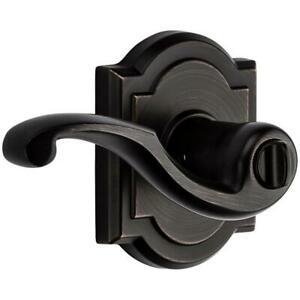 lot 50 image: BALDWIN Prestige Madrina Venetian Bronze Universal BedBath Door Lever