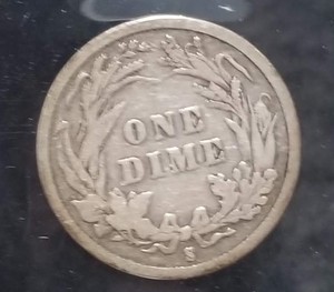 lot 06 image: 1895-S US BARBER DIME BETTER DATE COIN