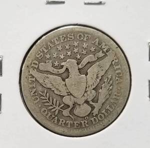 lot 27 image: 1908-O US BARBER QUARTER