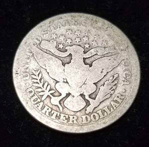 lot 35 image: 1900 US BARBER SILVER QUARTER