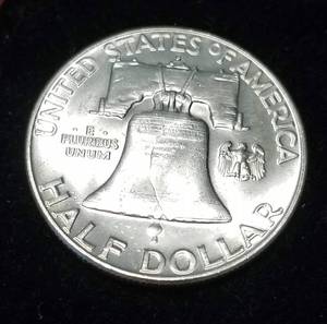lot 36 image: 1962-D FRANKLIN HALF DOLLAR BU