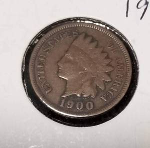 lot 43 image: 6 INDIAN HEAD CENTS 1900 1902 1903 1904 1906 1907
