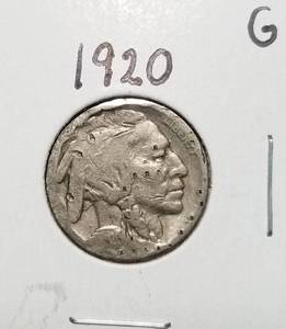 lot 58 image: 2 BUFFALO NICKELS 1920 1920-S