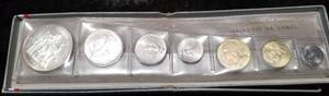 lot 11-A image: 1965 MONNAIE DE PARIS 7 COIN SPECIMEN MINT SET IN ORIGINAL BOX