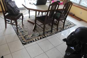 lot 21 image: Leopard Area Rug 96Lx60W