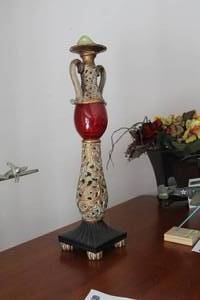 lot 128 image: Oriental Theme Candleholder 20H