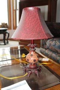 lot 145 image: Decorative Table Lamp with Shade 16-12H