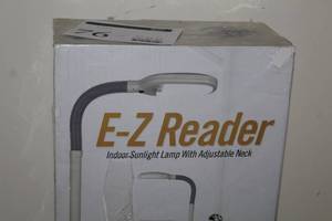 lot 75 image: E-Z Reader Indoor Sunlight Lamp with Adjustable Neck (in box)