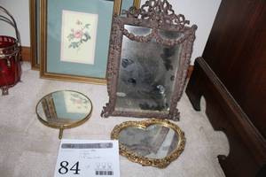 lot 84 image: Lot of (3) Table Mirrors
