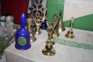 lot 93 image: Lot of (9) Decorative Table Bells