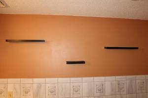 lot 58 image: Lot of (3) Decorative Floating Wall Display Shelves