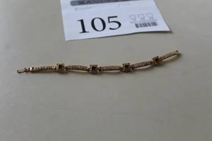 lot 105 image: Womens Gold Bracelet with Stones 7L
