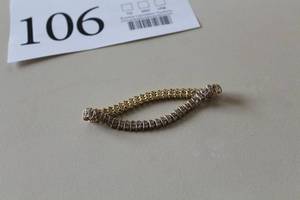 lot 106 image: Womens Gold Bracelet with Stones 6L